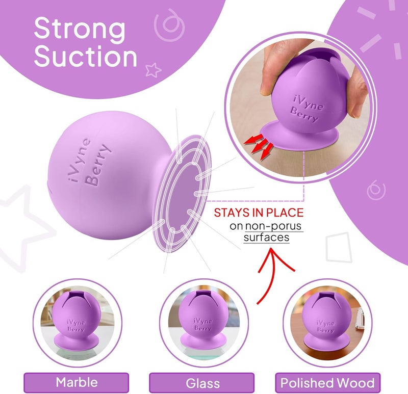 iVyne Berry Suctioned Vinyl Weeding Scrap Collector & Holder for Weeding Tools for Vinyl - Purple - Image 4
